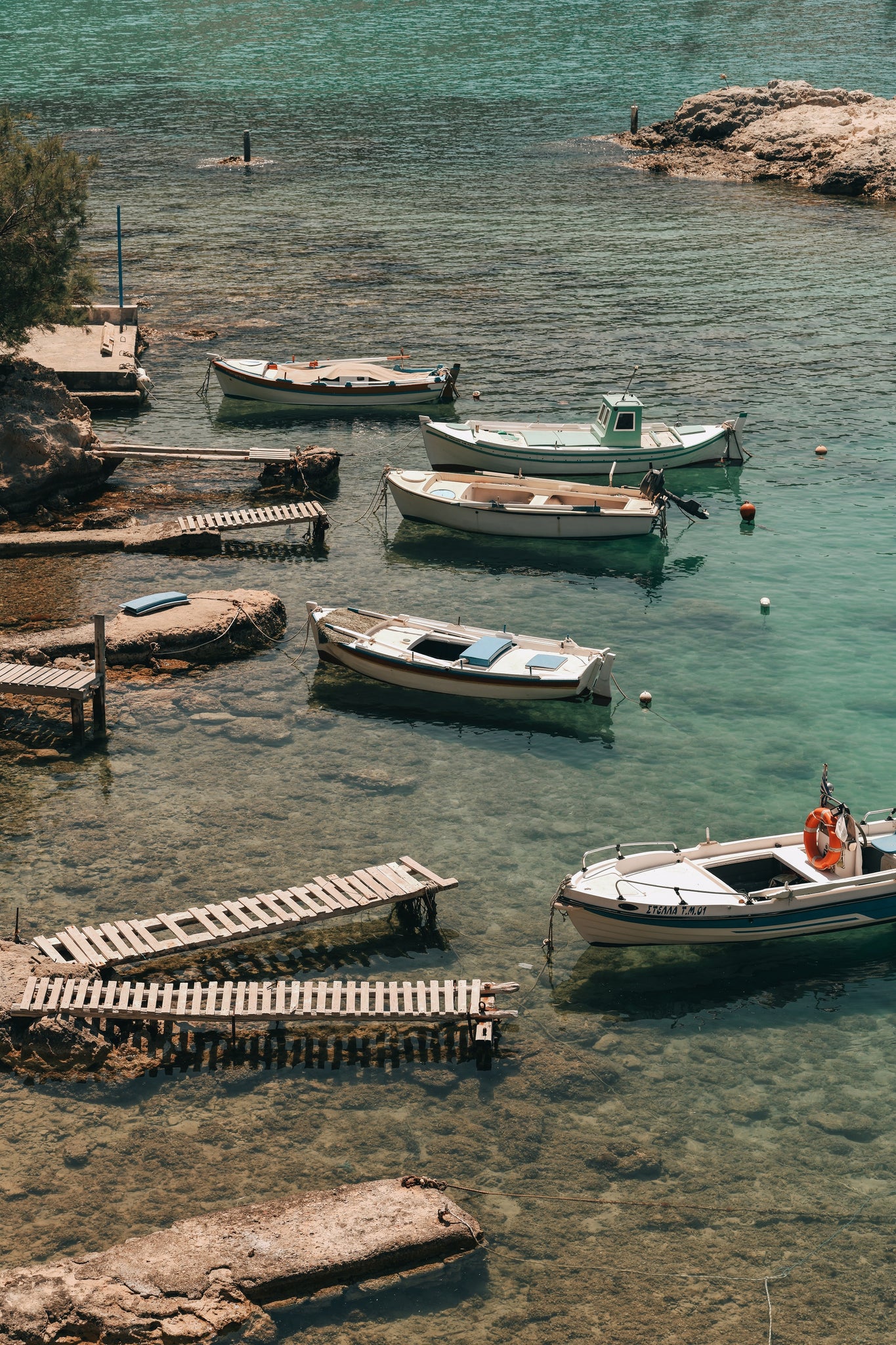 Boats in Milos